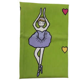 Funda almohadón con volado 40x40 bordada Clover tela gros