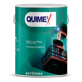 LATEX EXTERIOR AZUL PLAZA LAVABLE 1L QUIMEX ACRILMEX 2341