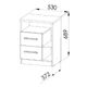 MESA DE LUZ ORLANDI WE 113 PREMIUM - WENGUE 2 CAJONES REVERSIBLES