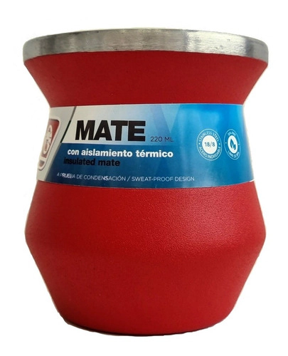 Mate Térmico Coleman Acero Inoxidable Termico 220ml Rojo
