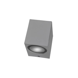 Aplique Exterior Pared Unidireccional Cuadrado Alon Luz Dicroica Plata