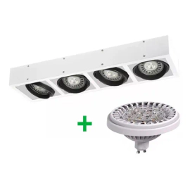 Aplique Plafon Box Cardanico 4 Luces Lampara Ar111 Led 48w
