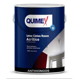 LATEX INTERIOR CIELORRASO ANTIHONGO 1L QUIMEX COLORES NUESTROS 2046