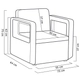Set Muebles Berner Apolo 55347 con Sillones y Mesa Wengue