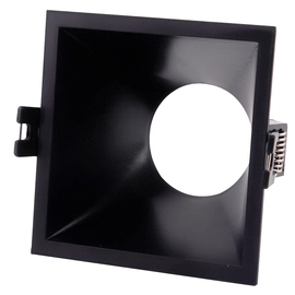 Spot Embutido Cuadrado Dicroica Fijo Bersh1 Gu10 93 X 93 X 53 Mm Negro