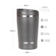 Vaso con Doble Pared Waterdog AMERICAN380DGF 380 ml Gris Acero