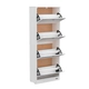 Zapatero Botinero Mosconi 4 Puertas Melamina 24 Pares 158x37x10 cm