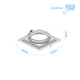 Embutido Cuadrado Ar111 Cardan 1 Luz 182X182 Negro