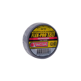CINTA AISLADORA PROFESIONAL GRIS DE PVC 19MM X 10M TACSA