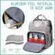 MOCHILA MATERNAL BOLSO CUNA BEBE CAMBIADOR PLEGABLE - AZUL - GRIS - GRIS + ROSA