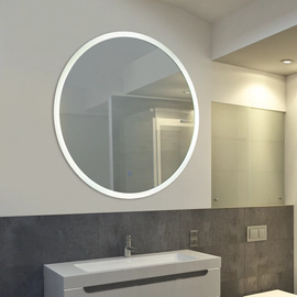 Espejo Led Externo Redondo Touch 4 Luces 28W Cromo