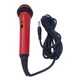 Microfono Karaoke Panacom MC9603 Cable de 3Mts Multiuso 6.3mm Rojo