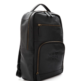 Mochila Cardon Cristobal Negro Cuero Graneado
