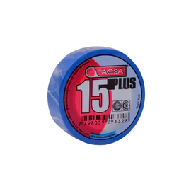 CINTA AISLADORA AZUL DE PVC AUTO EXTINGUIBLE X 10M TACSA