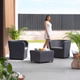 Set de Muebles Nova Berner 55476 2 Sillones 1 Mesa Grafito