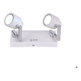 Aplique Pared Interior Spot Rectangular Interruptor Sheila 2 Luz Blanco