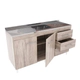 BAJOMESADA ORLANDI AB 3017 BAHIA - ABEDUL 2 PUERTAS 1 ESTANTE 3 CAJONES
