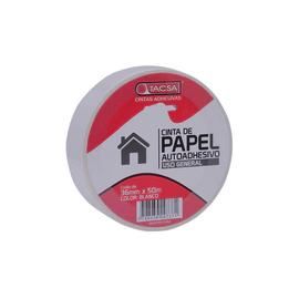 CINTA DE PAPEL BLANCA 36MM X 50M TACSA