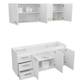 Combo Mueble Cocina Mosconi 1,60m Sin Bacha Blanco