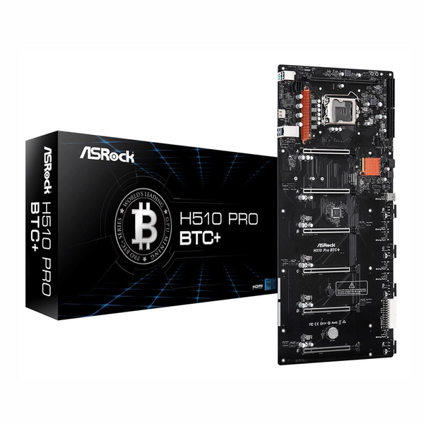 MOTHERBOARD ASROCK H510 PRO BTC+ DDR4 6 SLOT PCIE 3.0 X 16 LGA 1200