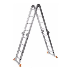 Escalera Aluminio Articulada Plegable 4x4mt Lusqtoff Le400