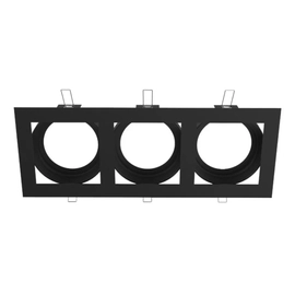 Spot Embutido Movil Ecobox 3 Luces Gu10 Spotsline Negro