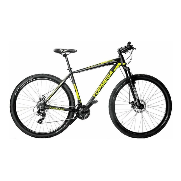 BICICLETA RODADO 29 TOPMEGA MTB SUNSHINE 21 VELOCIDADES FRENO DISCO TALLE S  NEG