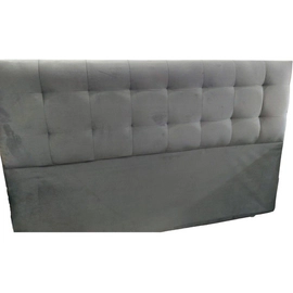 Respaldo Para Sommier King Size 200cm Pana Capitone Color Gris
