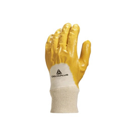 GUANTE NITRILO LIVIANO DORSO VENTILADO AMARILLO N°10 DELTA PLUS NI015