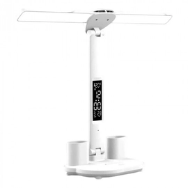 LAMPARA INALAMBRICA ARTICULABLE CON RELOJ DIGITAL