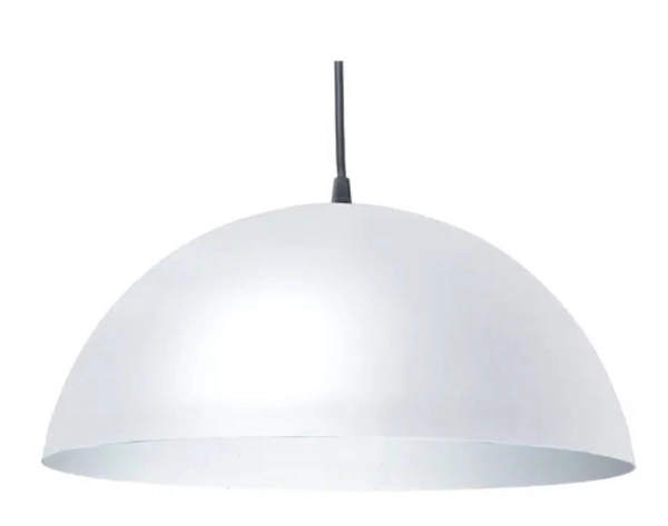Colgante Bell06 Media Esfera 40Cm E27 Aluminio Blanco