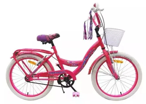 BICICLETA FIREBIRD RODADO 20 NENA CON CANASTO Y TIMBRE COLOR FUCSIA