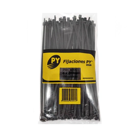 PRECINTOS NEGROS X 100 UNIDADES 4.8X200MM PY