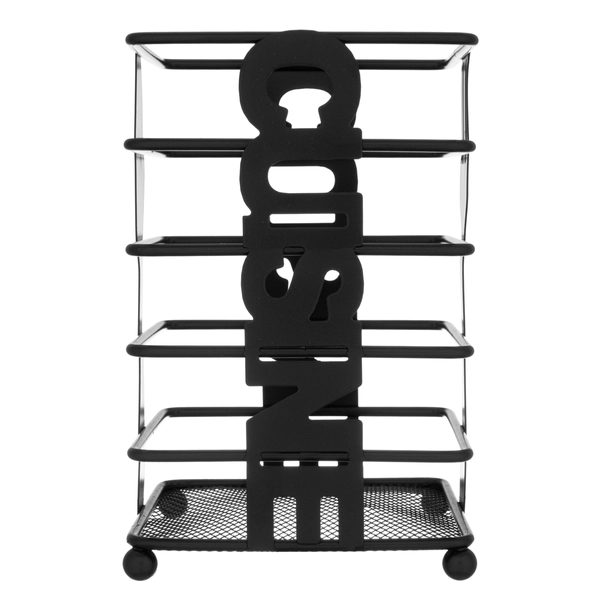 Portacubiertos Cuisine Black 10x10x16 cm Acero