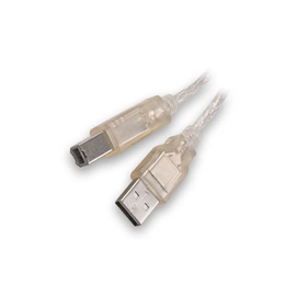 CABLE USB IMPRESORA 2.0 NOGA TRANSPARENTE BLINDADO 1.8M