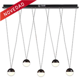 Lampara Colgante Led Aruba 3 Luces 36W Regulable Calida Negro