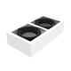 Plafon Ar111 Box 2 Luces Gu10 Blanco Calido