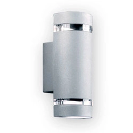 Aplique Lampara Exterior Oda Ii Aluminio 220V Plata