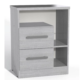 MESA DE LUZ ORLANDI JA 115 PREMIUM - JACARANDA 2 CAJONES REVERSIBLES