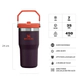 Botella Stanley Flip Straw 591Ml - Plum