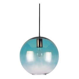 Colgante Vidrio Globo Traslucido 25Cm E27 Celeste