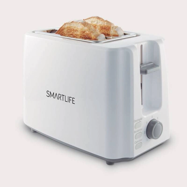 TOSTADORA SMARTLIFE SL-TO1301W - BLANCA 750W 2 RANURAS GUARDA CABLE