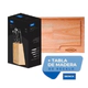 SET BRINOX DE 5 PIEZAS - INFINITY ACERO INOX CON TACO TABLA (2519115)(LBRIN005