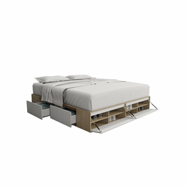 Box Cama Cajonera Base Sommier Zapatero King Size 200x200 Olmo-Everest
