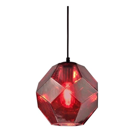 Colgante Birk Vidrio Diametro 23Cm E27 Rojo