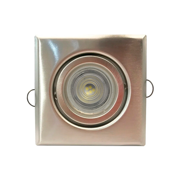 Pack X10 Emb Cuad Platil Led 5W Frio