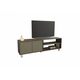 Rack Mesa Para Led Tv 4100 Minimalista Nordico Moderna Nogal con Gris