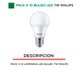 Pack X10 Ecohome Bulbo 7W Calido