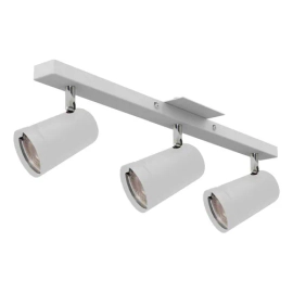 Aplique Riel Liston Techo 3 Luces Spot Cilindro Dicro Led Blanco