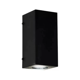 Aplique Pared Exterior Bidireccional Monaco Dicroico 14W Negro